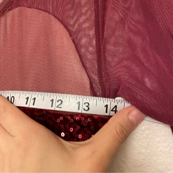 WEISSMAN Dance Costume lyrical burgundy Hopeless Romantic 9567 adult SA - Picture 10 of 14